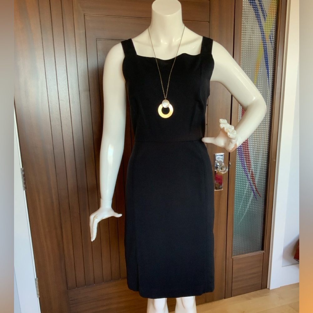 ROOTS Black Shift Dress, Midi length, Sz XL